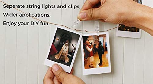50 LED Fairy String Lights with 50 Clear Photo Clips - 17Ft Decorative Lights for Hanging Pictures, Wall Decor | Perfect for Christmas, Birthday Party, Wedding, Dorm & Bedroom Decorations