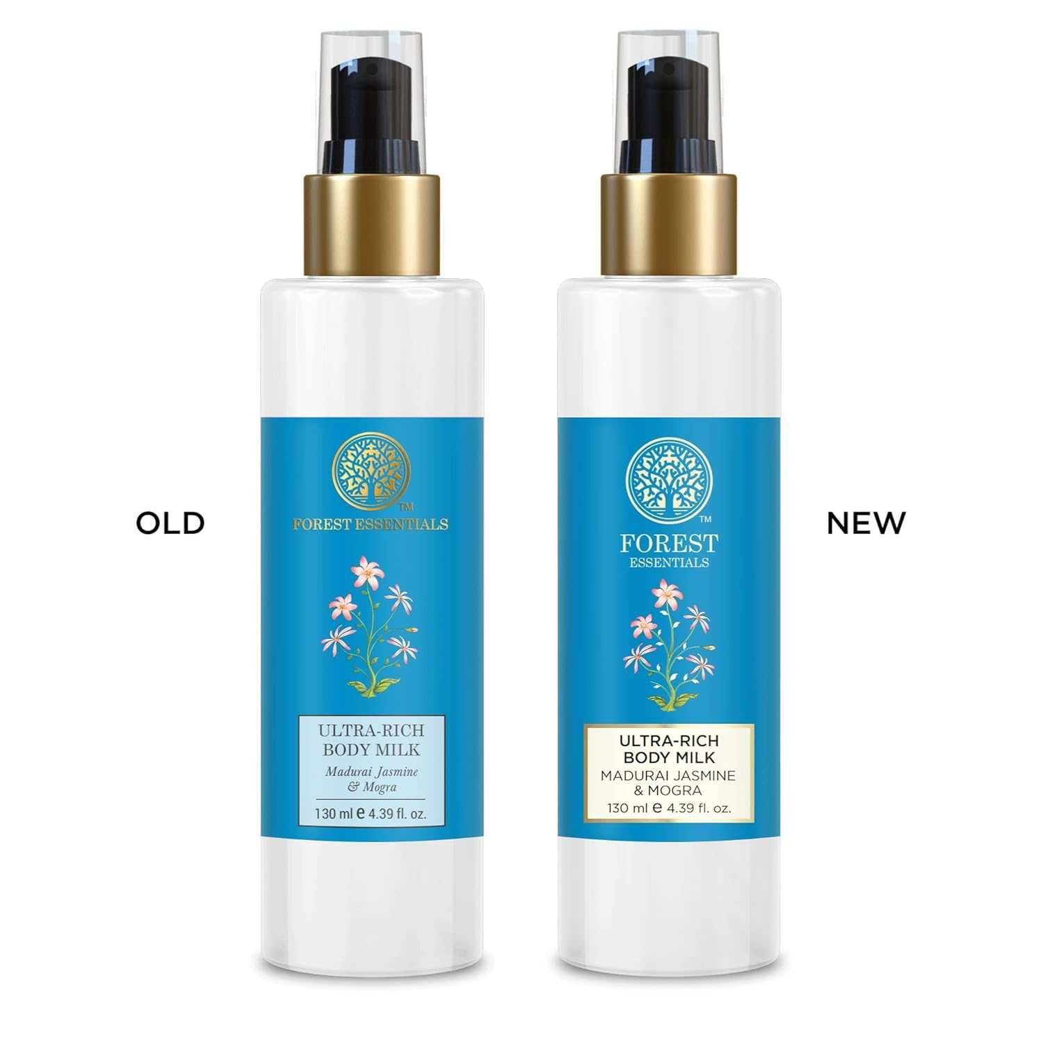 Forest Essentials Ultra-Rich Body Milk Jasmine & Mogra - Natural Ayurvedic Moisturizing Lotion for Dry Skin | Paraben-Free Hydrating Body Cream for Women & Men | 130 ml | Perfect for Daily Skincare Routine & Post-Shower Hydration