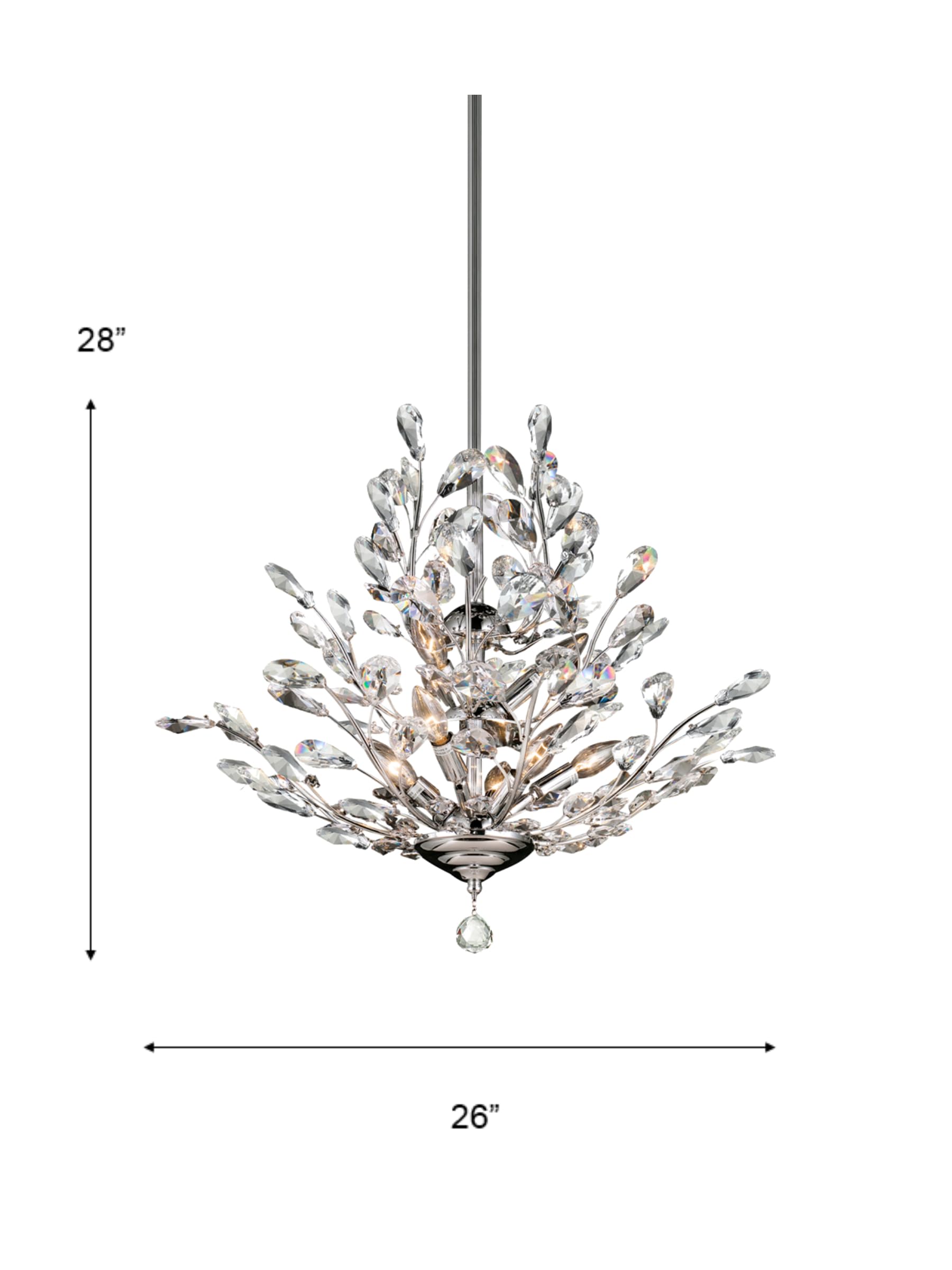Dale Tiffany Monaco 26-Inch Crystal Chandelier - Elegant Lighting Fixture for Dining Room, Living Room & Bedroom Decor