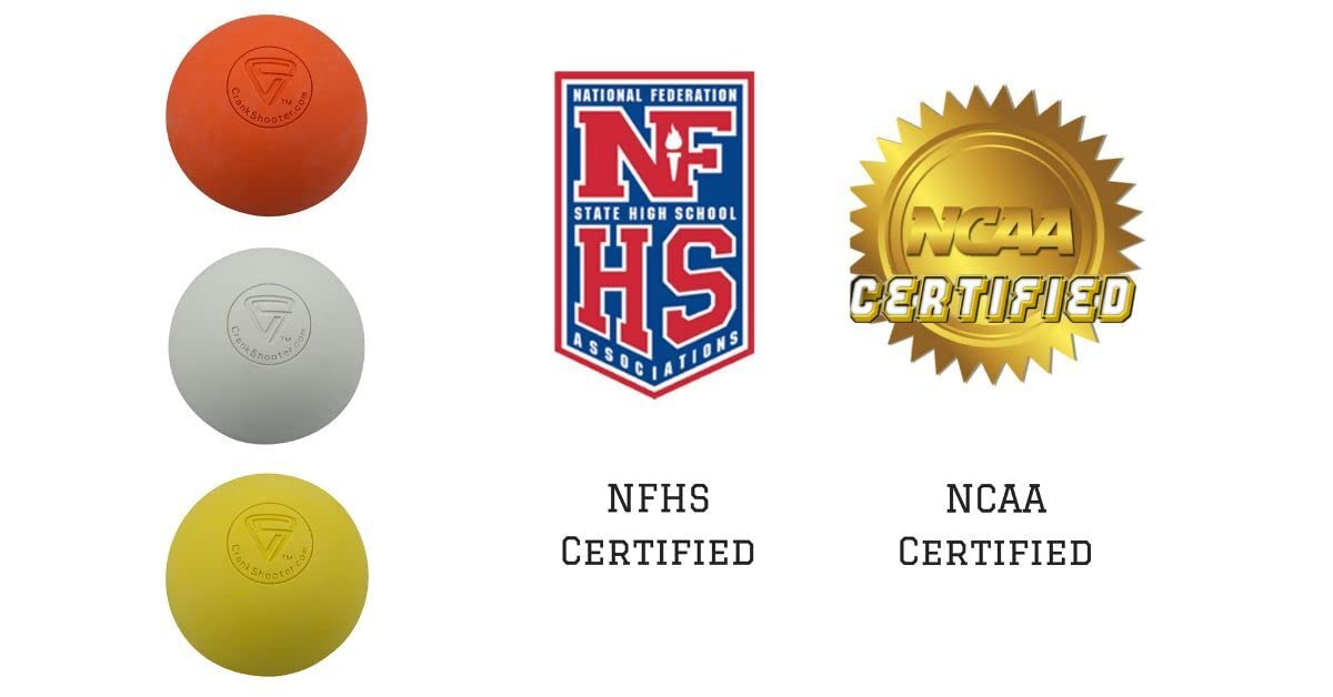 12 Pack NOCSAE NCAA NFHS SEI Certified Lacrosse Balls - Official Game Balls for Training, Practice & Competition - Perfect for Players, Coaches & Teams