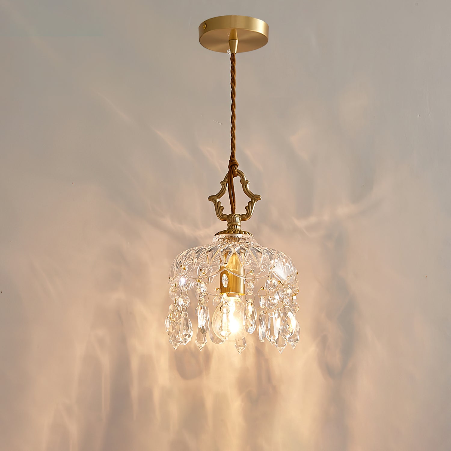 Crystal Haba Pendant Lamp - Modern Glass Ceiling Light Fixture for Dining Room, Kitchen, Living Room & Bedroom Decor