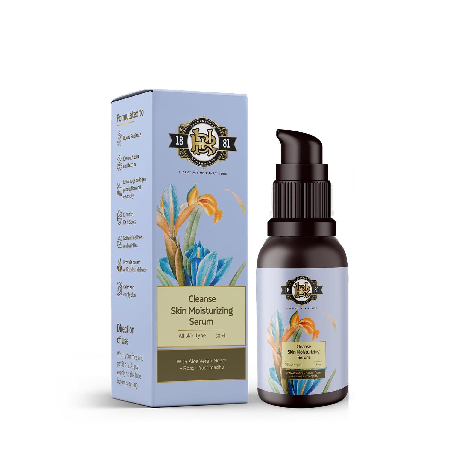 Best Ayurvedic Skin Moisturizing Serum 30ml with Lactic Acid (AHA), Vitamin C & Glycerin - Brightens Skin, Reduces Dark Spots & Exfoliates for All Skin Types - Perfect for Daily Skincare Routine & Nighttime Use