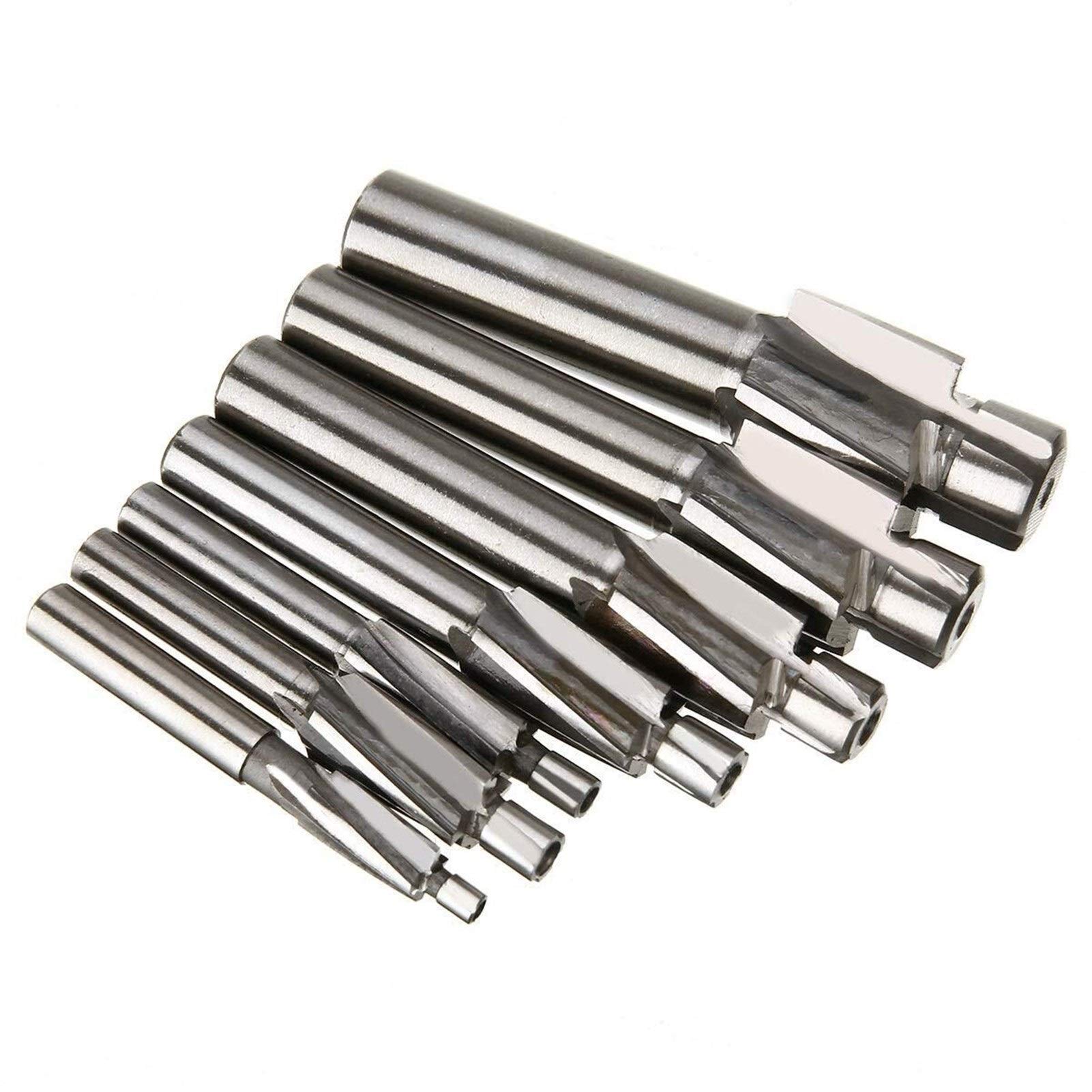 7Pcs M3-M12 High Speed Steel Counterbore Milling Cutter Set with Pilot Slotting Tool - Perfect for Metalworking, Woodworking & DIY Projects
