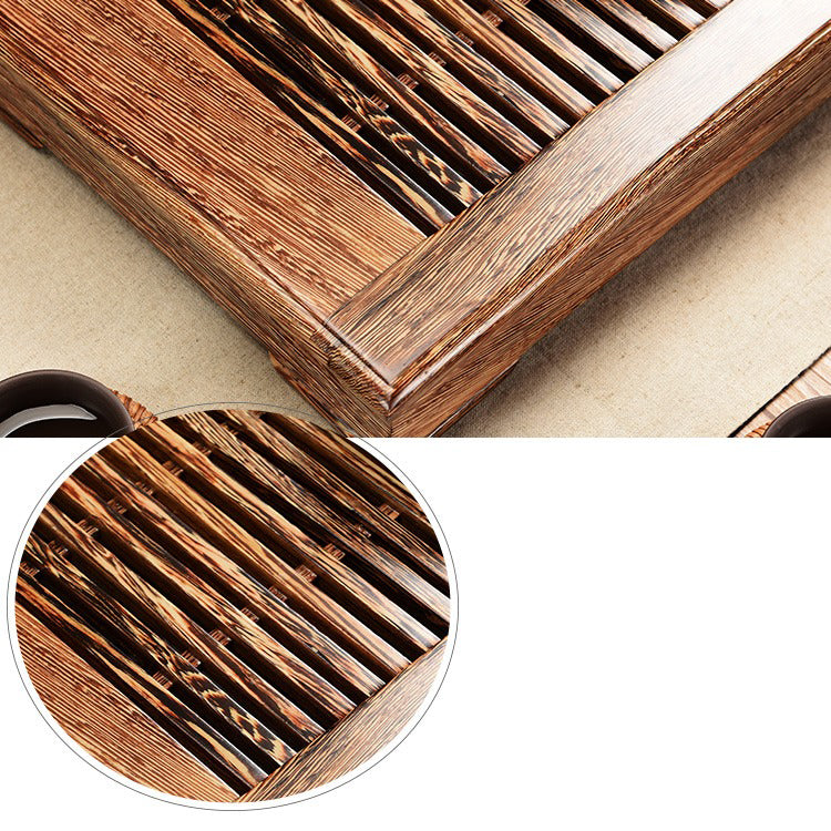 Premium Panga Panga Wood Gongfu Tea Tray - Handcrafted Chinese Tea Ceremony Tableware - Perfect for Home Tea Brewing, Office Relaxation & Zen Meditation Spaces