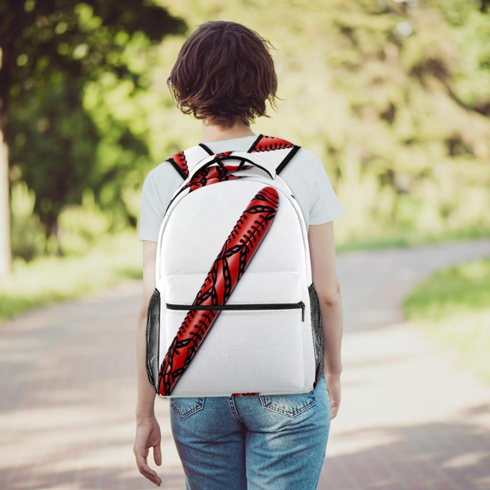 Stylish Travel Backpack for Women & Men - Durable Baseball Backpack for Commuting, Hiking, School & Work