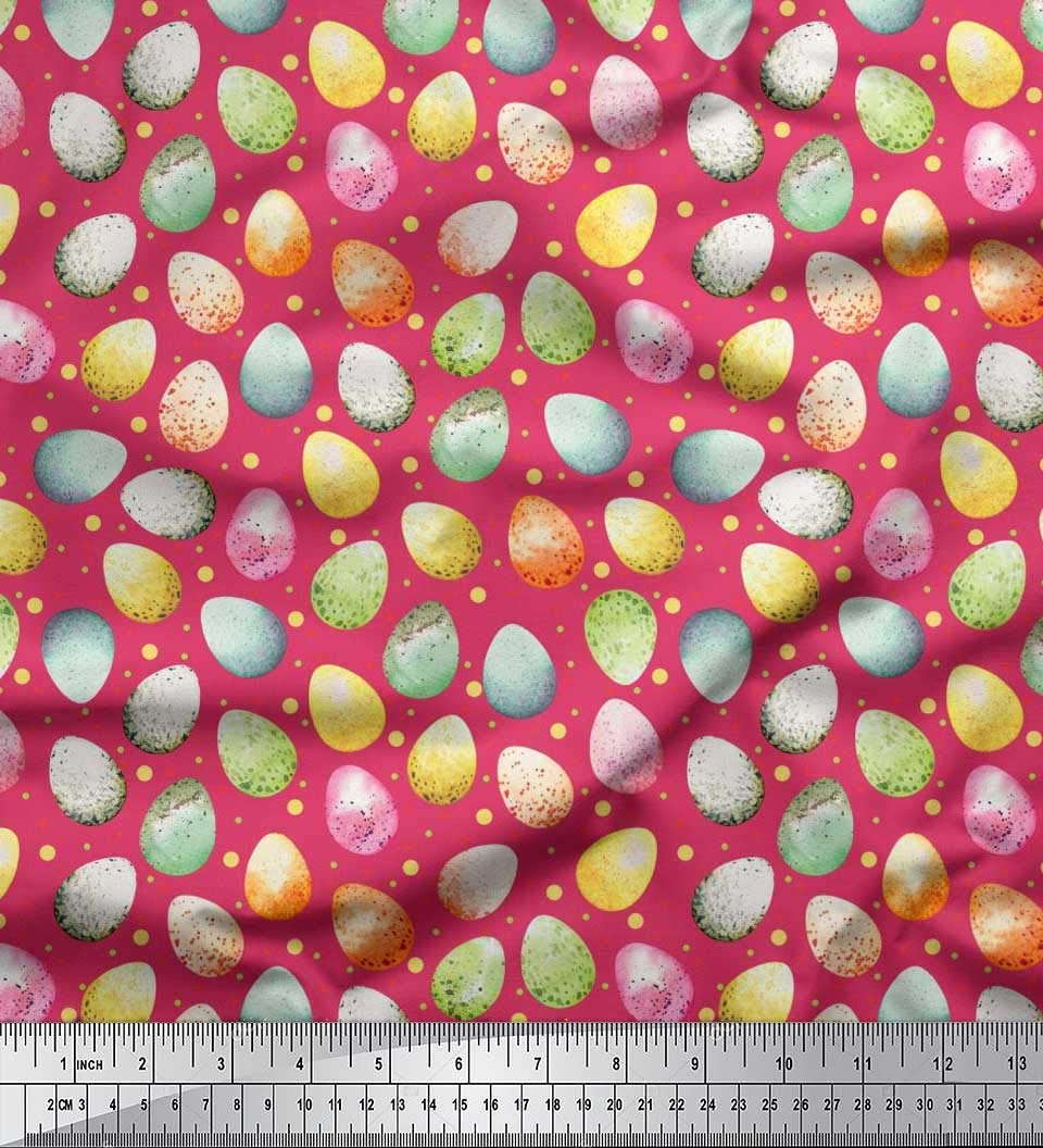 Soimoi Pink Viscose Chiffon Fabric by The Yard - 42