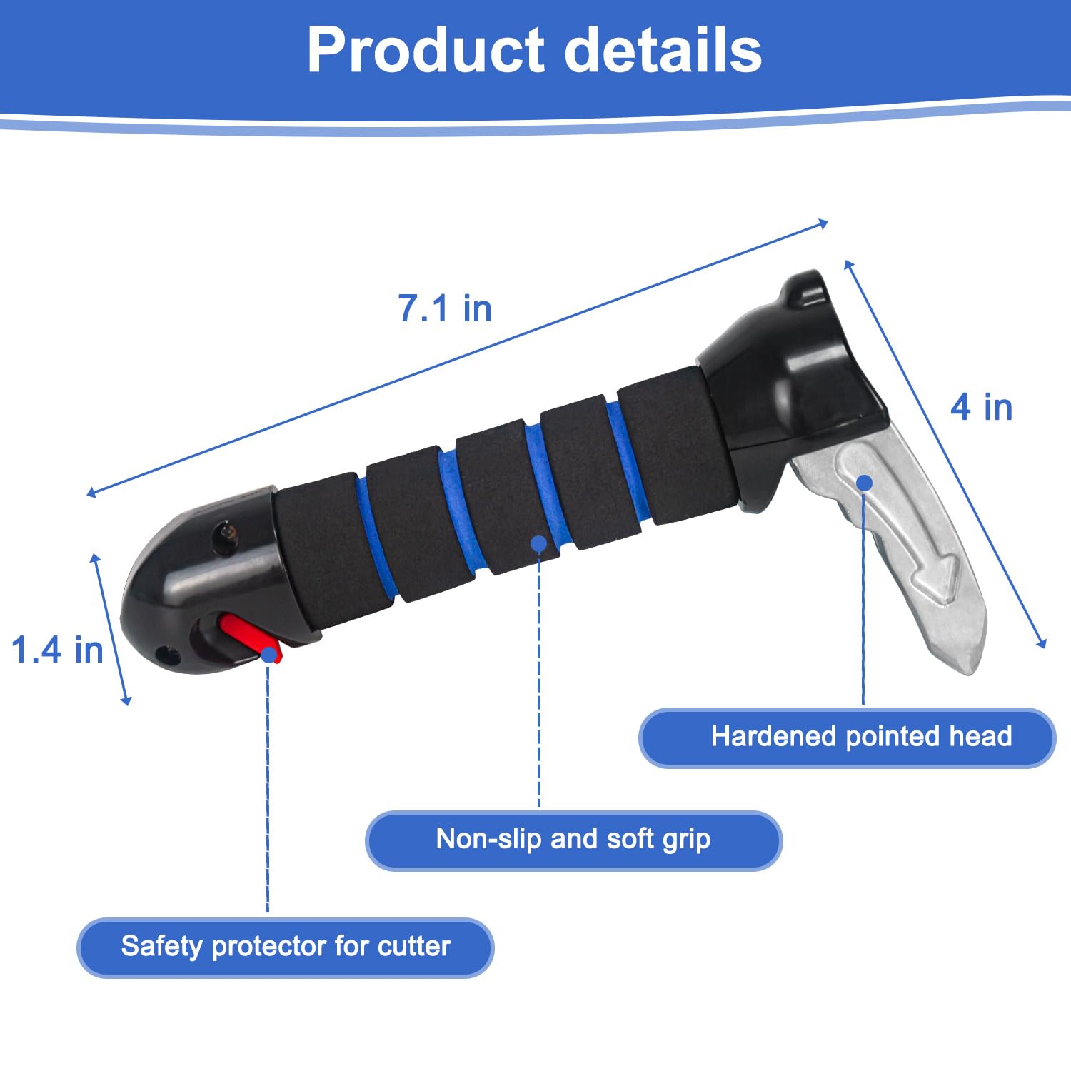 2-Pack 3-in-1 Car Door Handle Assist for Seniors - Elderly Car Support Handle & Multifunctional Cane Grip - Perfect for Easy Vehicle Entry/Exit & Mobility Assistance