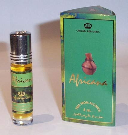 Al-Rehab Africana Perfume Oil - 6ml (0.2 oz) Roll-On Fragrance Oil, 3 Pack Set - Long Lasting Arabian Scent for Women & Men, Perfect for Daily Wear, Special Occasions & Gift Giving