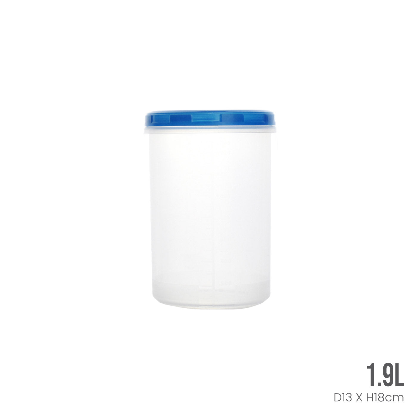 Round Plastic Food Storage Container with Airtight Lid - 2186 - Ideal for Meal Prep, Leftovers & Pantry Organization