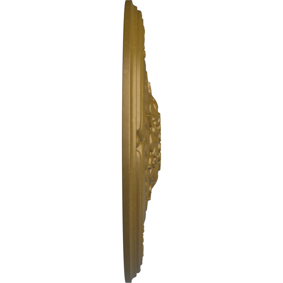 Ekena Millwork Athens Ceiling Medallion - Hand-Painted Gold Finish - Decorative Ceiling Accent for Dining Rooms, Living Rooms & Bedrooms