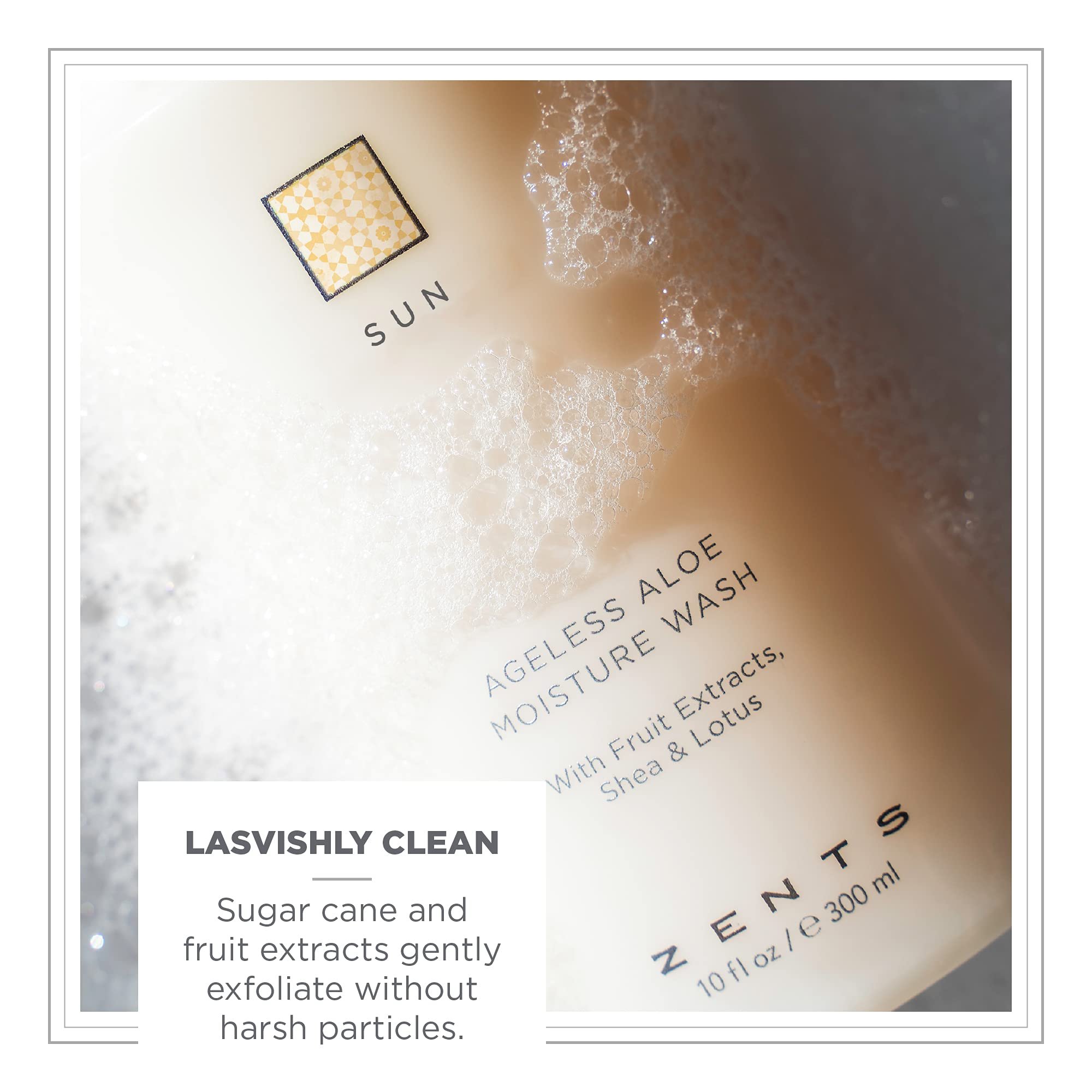 Zents Body Wash & Cashmere Oil Set - Sun Scented, Vitamin E & Coconut Oil for Soft Skin | Spa & Gift Use