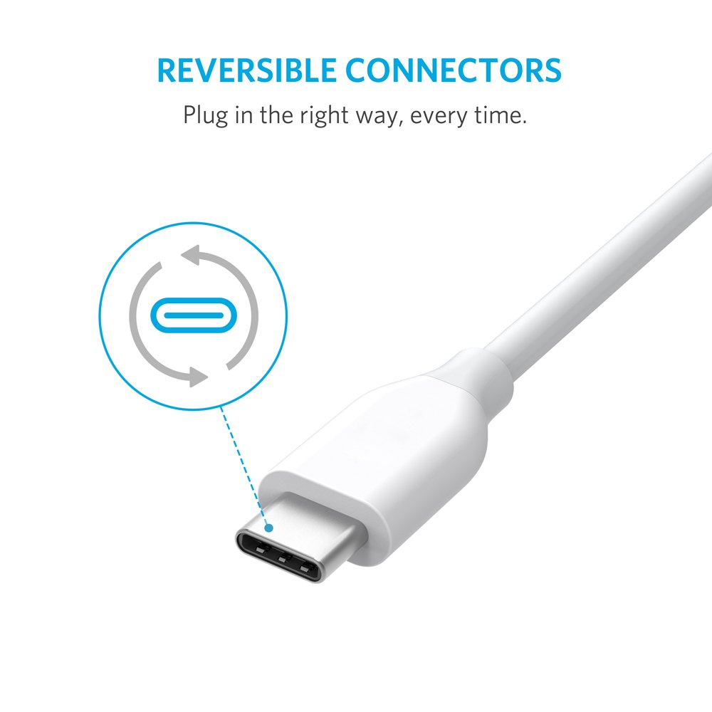 Anker PowerLine USB 3.0 to USB C Fast Charging Cable (3ft) - 56k Ohm Pull-up Resistor, Compatible with Samsung Galaxy S8/S9/Note 8, Oculus Quest, Sony Xperia XZ, LG V20/G5/G6, HTC 10 - Perfect for Fast Charging Phones, VR Headsets & Gaming Devices