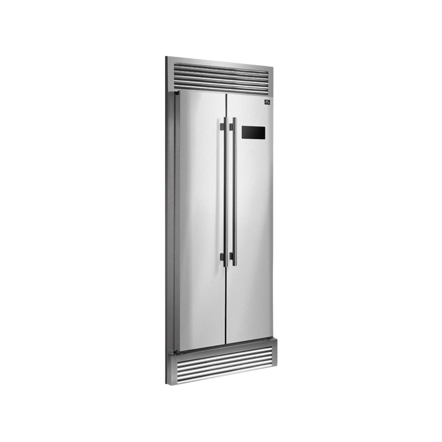 Forno SALERNO 33 15.6 cu.ft Stainless Steel Side by Side Refrigerator with Grill Trim - Energy Efficient Kitchen Appliance for Modern Homes (Model FFRBI1805 37SG) | Perfect for Apartments, Restaurants & Open-Concept Living Spaces