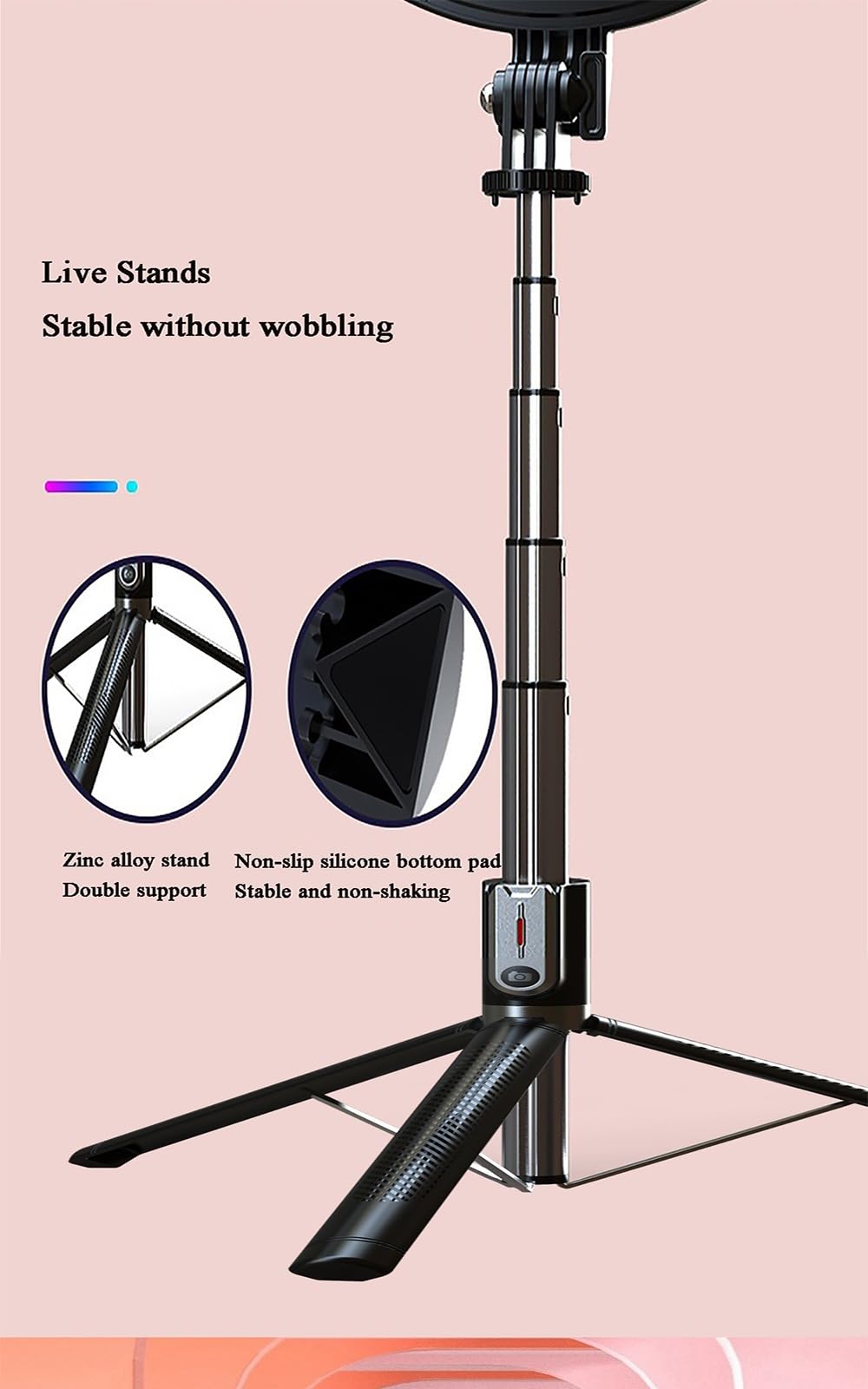 BINGQIAN Professional RGB Ring Light with Adjustable Tripod Stand & Wireless Remote - Perfect for Selfies, Makeup, Live Streaming, YouTube Videos, TikTok, and Photography