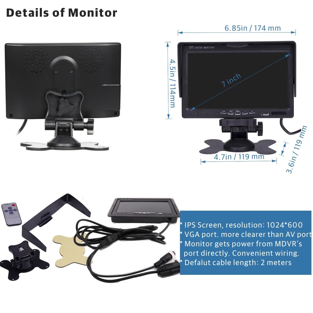 JOINLGO 4 Channel WiFi GPS 4G LTE 1080P Vehicle CCTV DVR Recorder Kit with 4 IP68 Cameras - Remote View on Mobile App & Web for Trucks, RVs, Buses, Vans & Fleet Management (Ideal for Commercial Vehicles, Security Monitoring & Driving Safety)