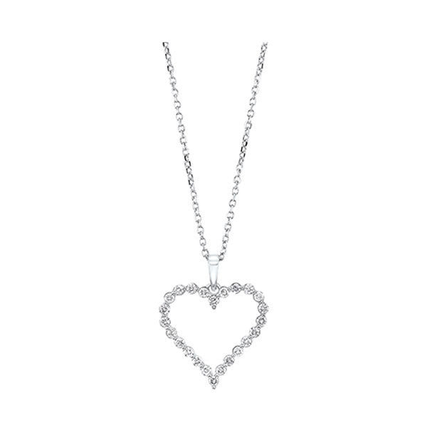 14K White Gold Diamond Pendant (1/4 Carat Total Weight) - Elegant Necklace for Women, Perfect Gift for Anniversary, Birthday & Valentine's Day