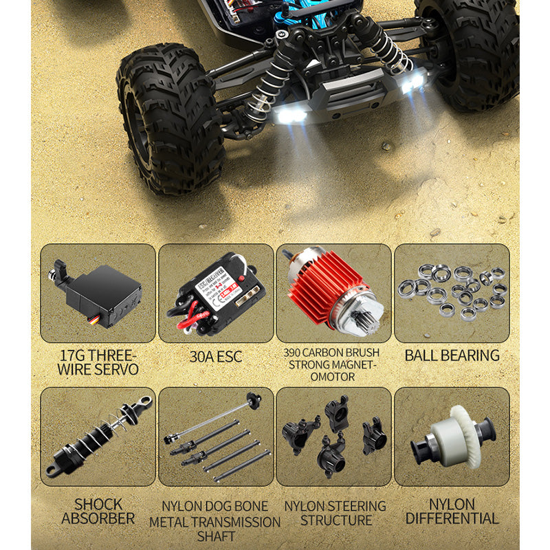ZLL SG116 PRO RC Car with High-Speed Carbon Brush Motor - Remote Control Racing Toy for Kids & Adults, Perfect for Outdoor Play, Backyard Racing, and Hobbyist Competitions