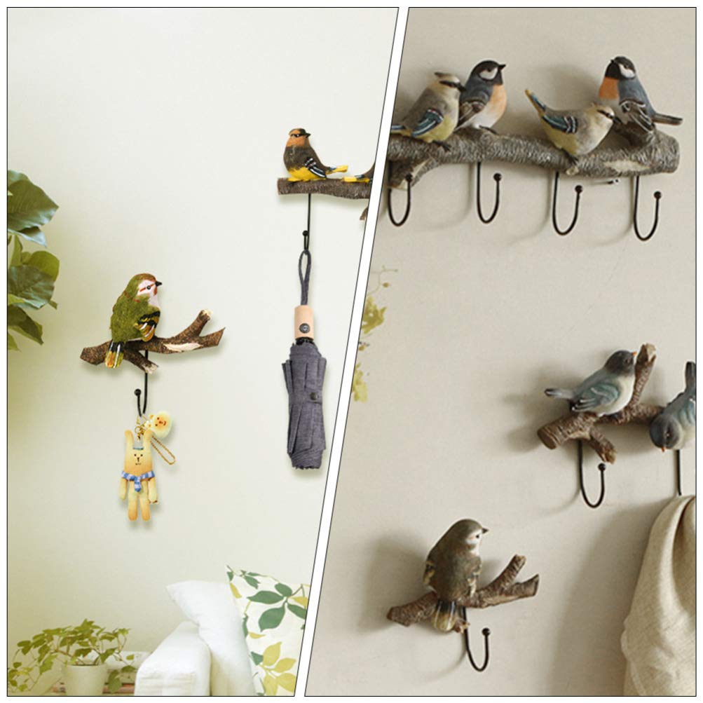 Stylish Bird-Shaped Wall Hook - Decorative Coat & Hat Hanger - Durable Resin Wall Mounted Hook for Entryway, Bedroom, or Bathroom Organization