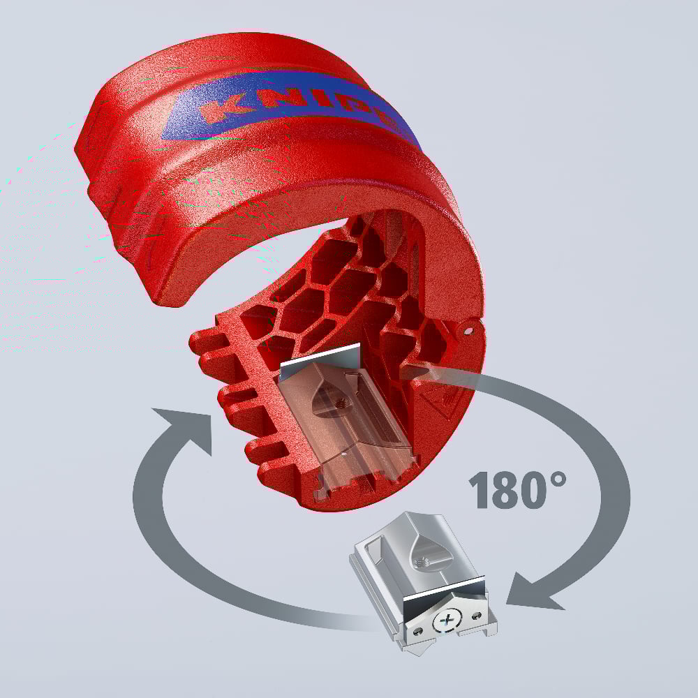 Knipex BiX Plastic Pipe Cutter - Heavy Duty Cutting Tool for PVC, PE, and Sealing Sleeves | Perfect for Plumbing, HVAC, and DIY Home Improvement Projects