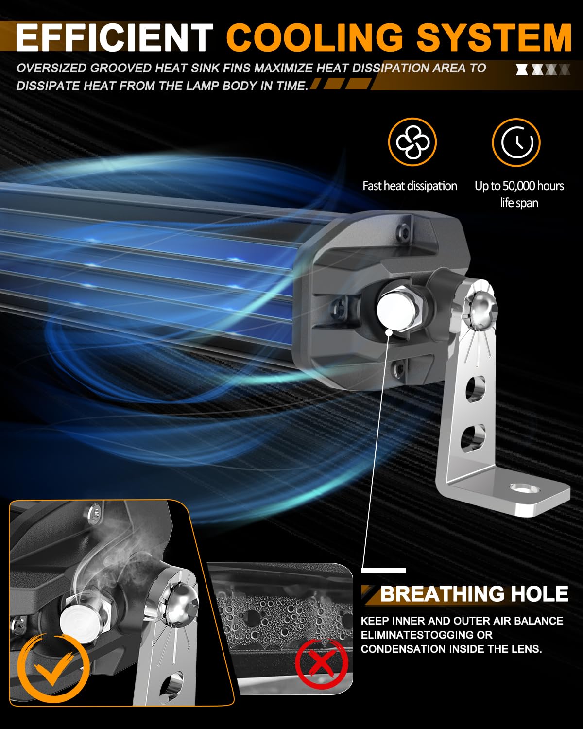 COLIGHT 44 Inch Single Row LED Light Bar - 30000LM 6D Off Road Driving Light for Trucks, SUV, ATV, Boat | Waterproof Bumper & Roof Mounting | Perfect for Night Off-Roading, Camping & Emergency Lighting