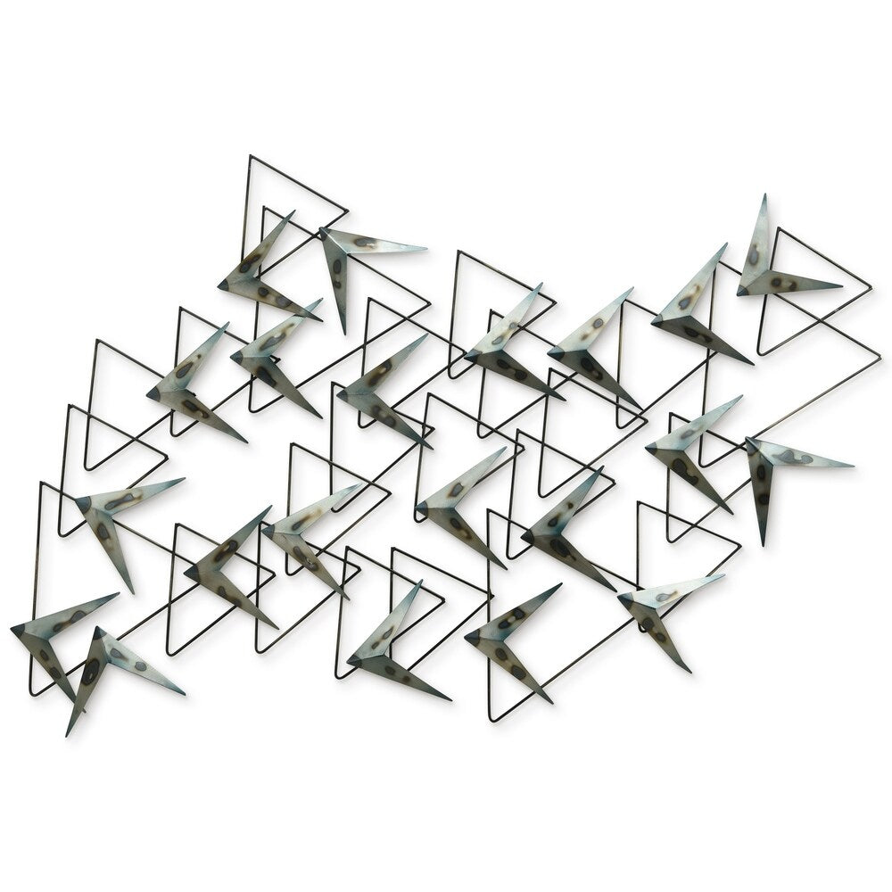 Hand-Painted Etched Metal Wall Sculpture - Arrows Design - Modern Home & Office Decor for Living Room, Bedroom, or Entryway