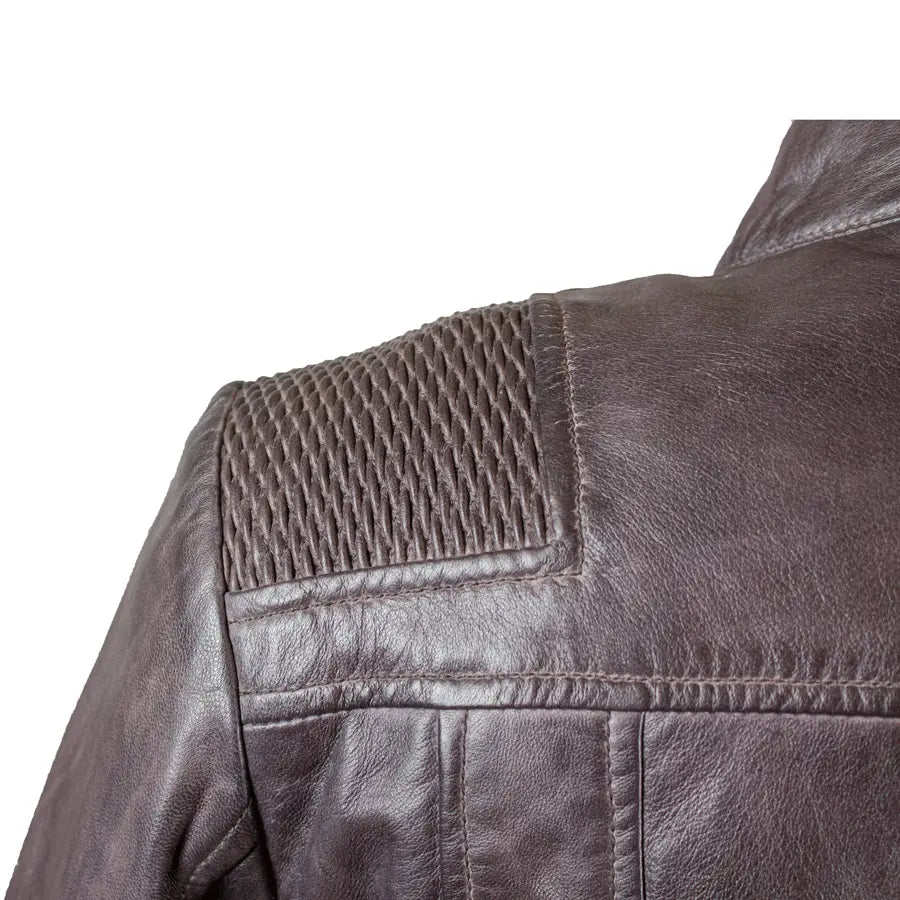 BOL Women's Basket Weave Accent Leather Jacket - Stylish Faux Leather Biker Jacket for Women | Perfect for Casual Outfits, Date Nights & Fall Fashion