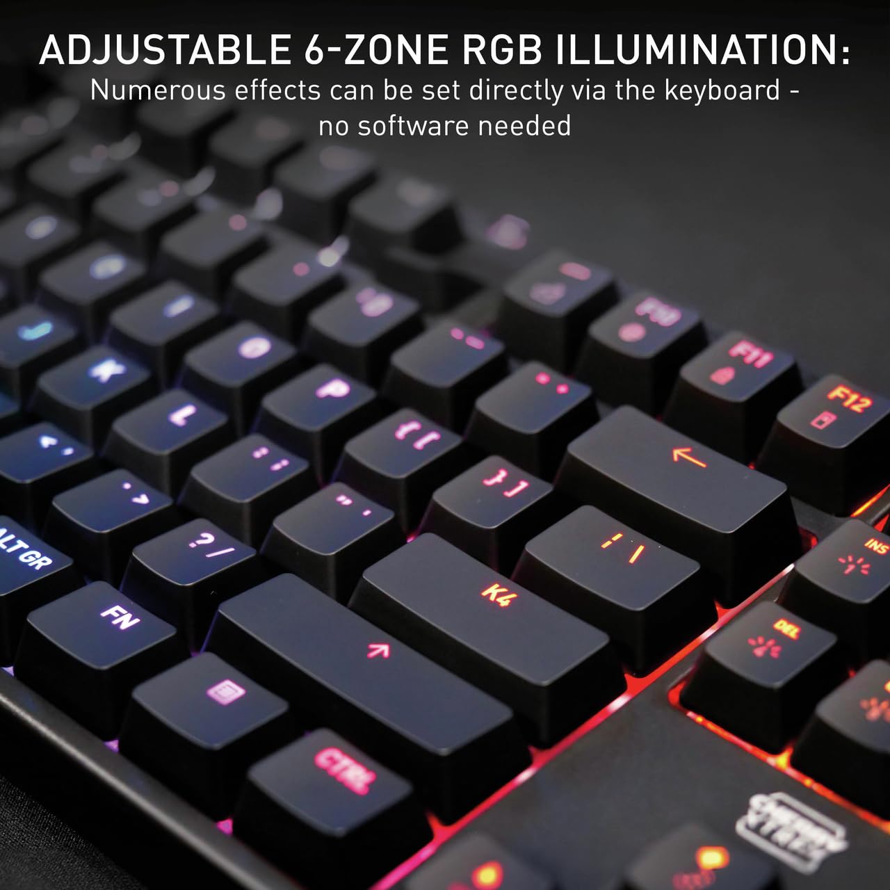 K4V2 TKL Mechanical Gaming Keyboard - RGB, MX2A Red Switches for Fast Typing & Gaming