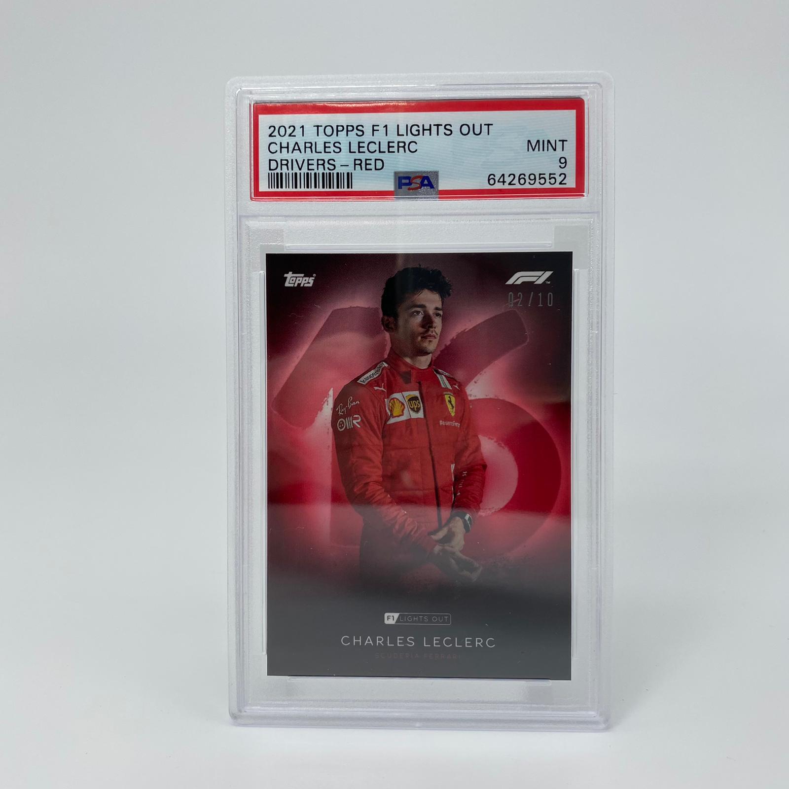 PSA 9 Graded 2002 Charles Leclerc Red Parallel Racing Drivers Card - Perfect for F1 Memorabilia Collectors & Motorsport Fans Display
