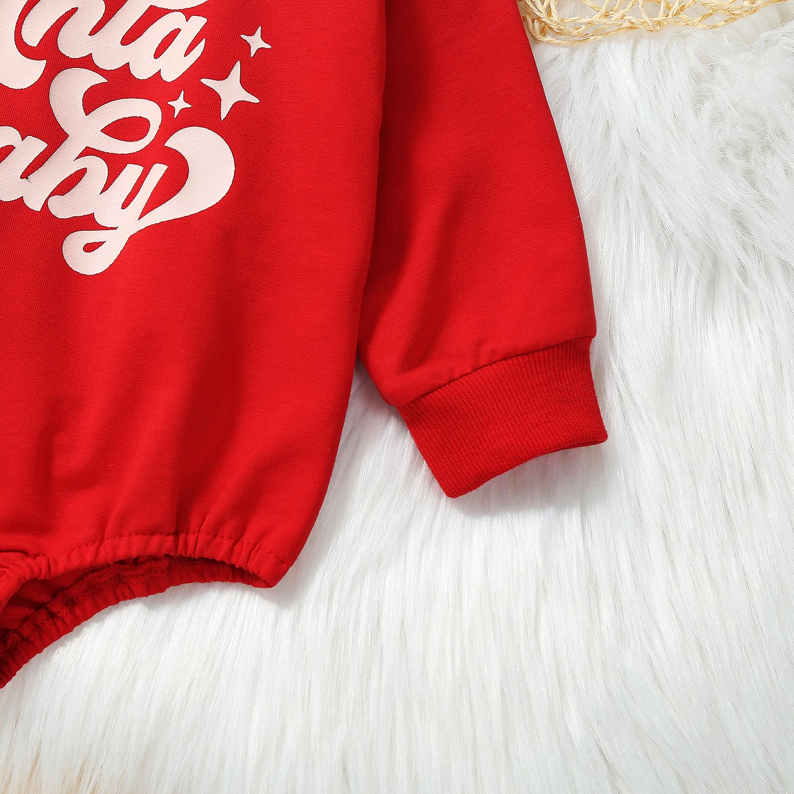 **MERSARIPHY Baby Christmas Clothes - Santa-Themed Sweatshirt Romper for Boys & Girls, Cozy Winter Outfits for Holiday Parties & Family Photos**