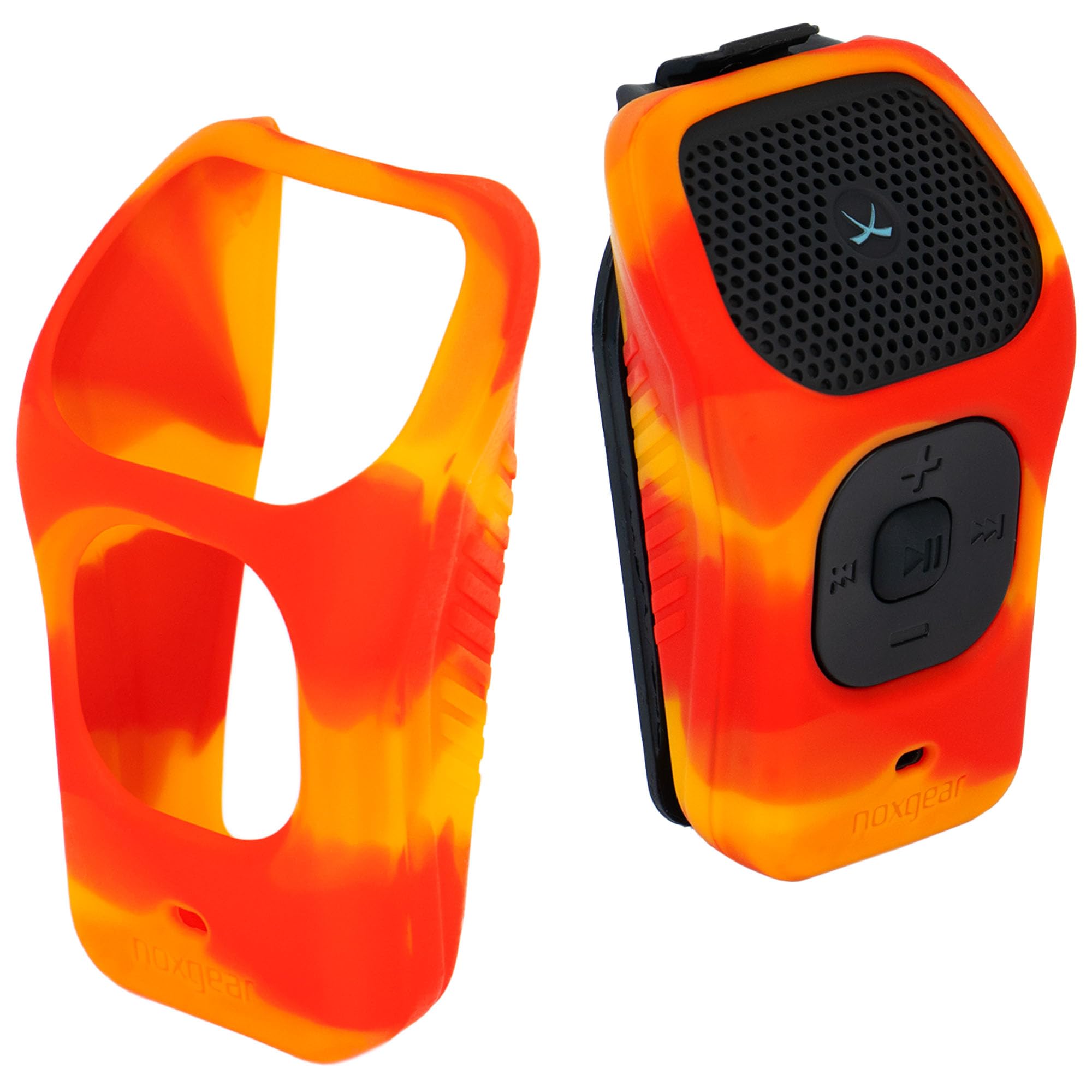 Noxgear 39g Bluetooth Speaker Silicone Protective Cover - Shockproof, Scratch Resistant, Soft Touch Skin for Outdoor, Travel & Gym Use - Fire Red