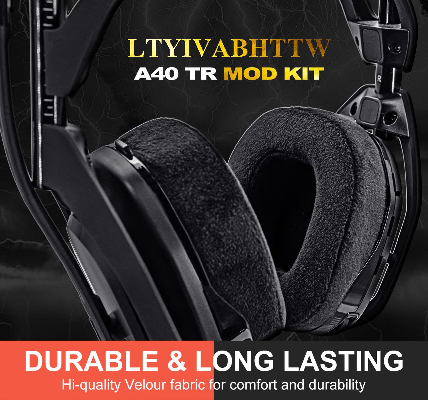 ASTRO Gaming A40 TR Replacement Velour Ear Cushions - Soft Comfortable Earpads for A40 TR Wireless Headset - Perfect for Gaming, Streaming & Long Sessions (Compatible with A40 Accessories & Headband)