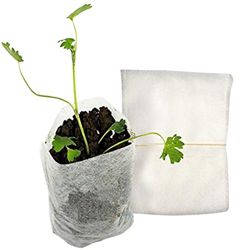 Biodegradable Non-Woven Plant Grow Bags - 100 Pack Nursery Pots for Seedlings, Gardening Supplies | Eco-Friendly Planting Bags for Vegetables, Flowers & Herbs - Perfect for Indoor/Outdoor Gardening & Greenhouses