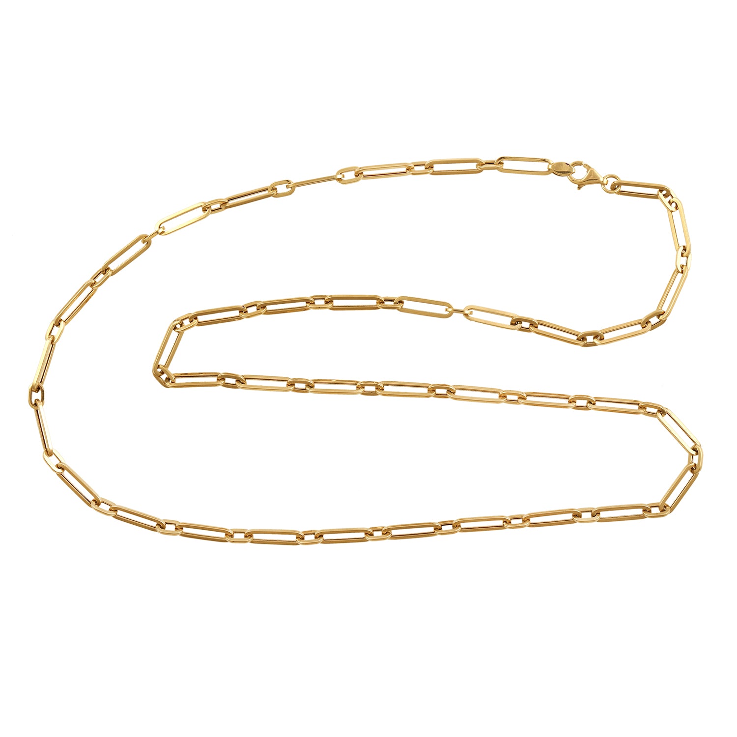 14K Yellow Gold Handmade Link Chain Necklace for Women - Elegant Gift for Birthday, Anniversary & Special Occasions - Perfect for Layering or Everyday Wear