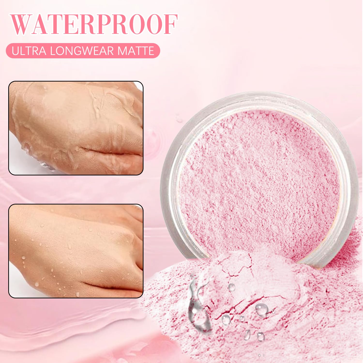 Blurring Setting Powder - Translucent Pink Blurring & Mattifying Makeup Powder for All Skin Types | Perfect for Daily Wear, Photo Shoots & Special Occasions