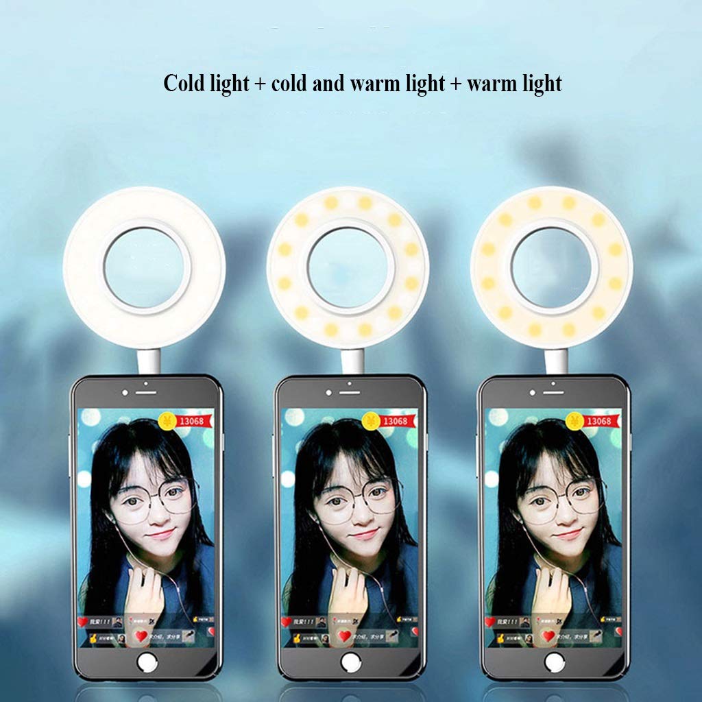 QFFL Dimmable Ring Light with Phone Holder - for Photography, Makeup & Streaming