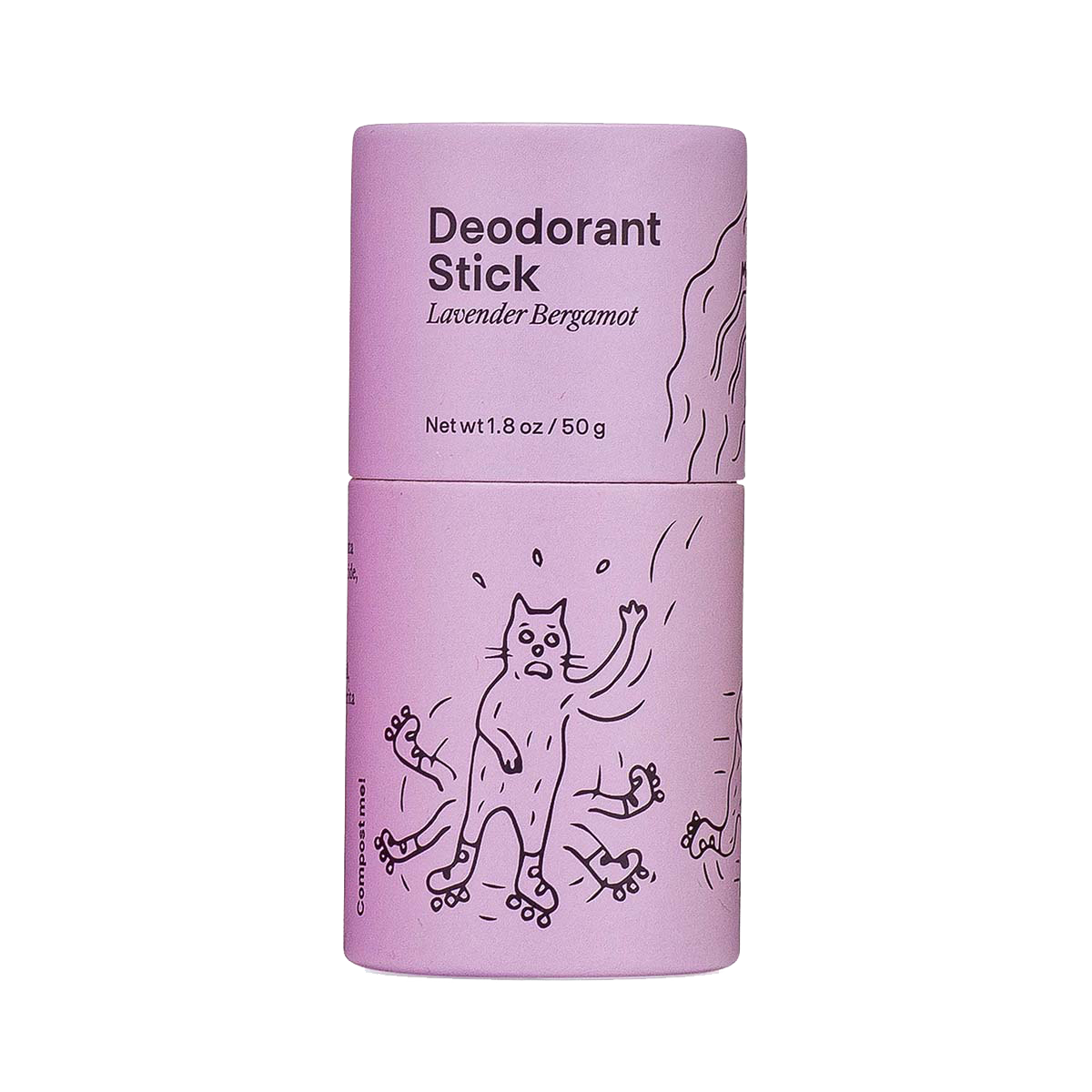 Natural Lavender Bergamot Deodorant Stick by Meow Meow Tweet - Vegan, Aluminum-Free for Sensitive Skin | Perfect for Daily Use, Travel & Gym