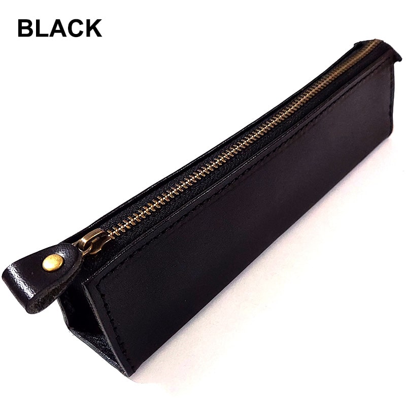 Premium Tochigi Leather Pencil Case - Handcrafted Japanese Genuine Leather Pen Holder for Students & Professionals - Perfect for Office, School & Travel Organization