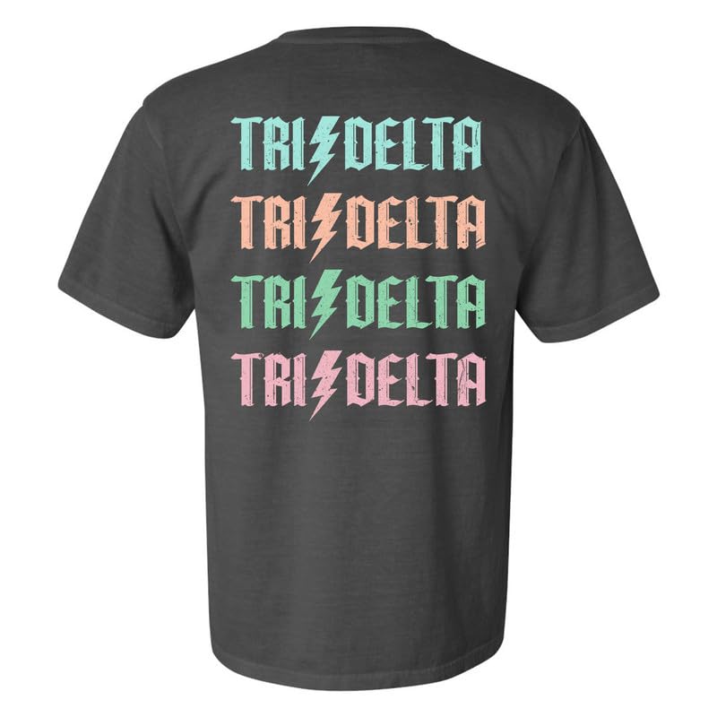 Tri Delta Comfort Colors T-Shirt | Soft Vintage Sorority Tee for Delta Delta Delta Sisters - Perfect for Greek Life Events, Campus Wear & Sisterhood Bonding