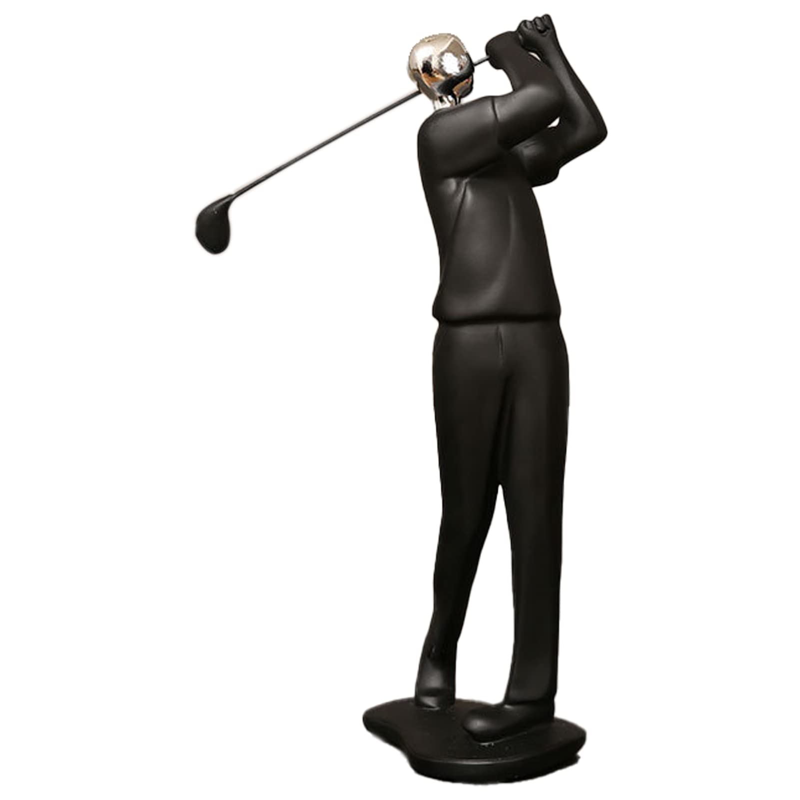 Resin Golfer Sculpture - Modern Athlete Statue for Home & Office Decor | Golf-Themed Artwork for Sports Enthusiasts & Interior Design
