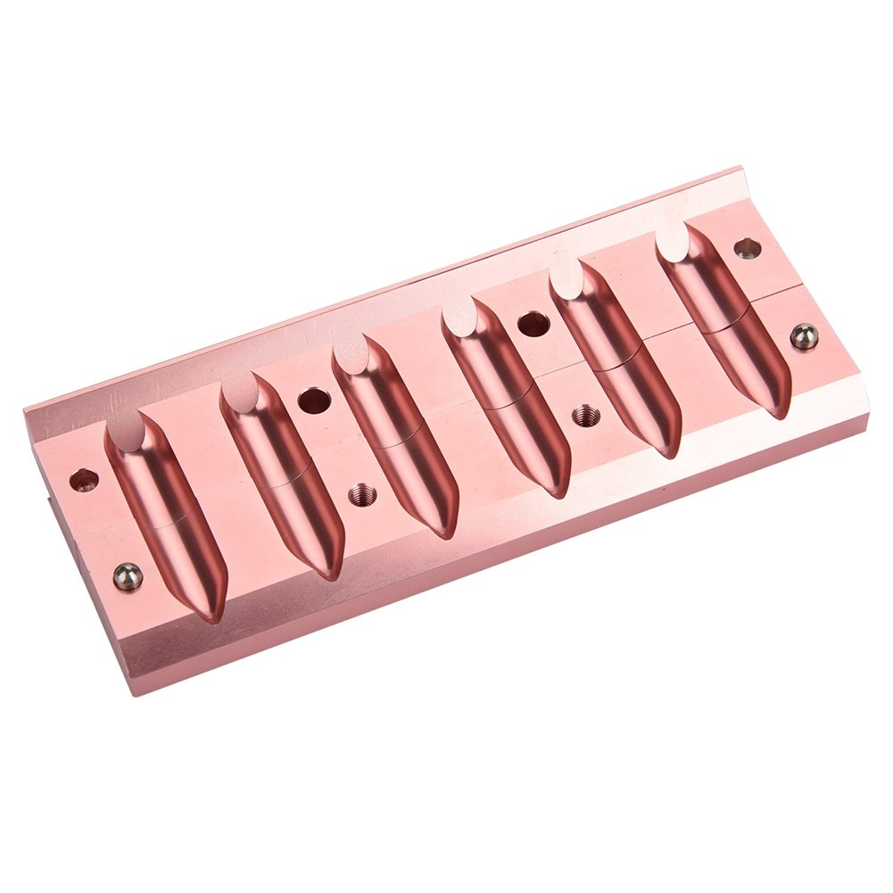 Ymiko 12.1 Dual Use Lipstick Maker & Lip Balm Making Kit - 6 Cavity DIY Lipstick Mold for Single Color & Two-Tone Lipsticks - Rose Gold Aluminum Alloy (Perfect for Home Beauty Businesses & DIY Cosmetic Gifts)