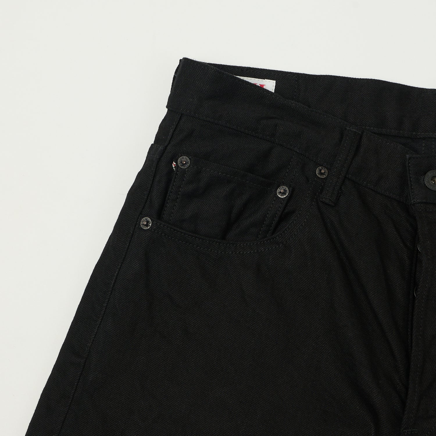 ONI 222 13BK 13oz Extra Wide Straight Jeans for Men - Black One Wash Denim Pants | Casual Wear, Street Style & Everyday Comfort