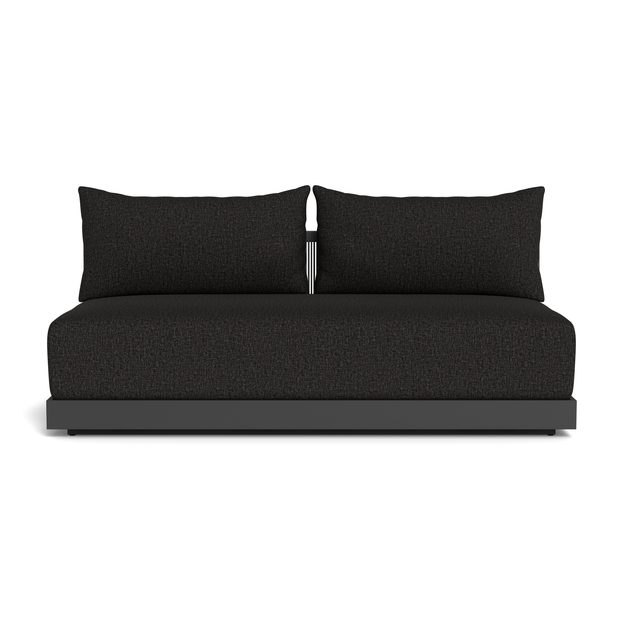 Antigua 2-Seat Armless Sofa - Modern Compact Loveseat for Small Spaces, Living Room, Apartment, or Office - Comfortable Fabric Upholstery for Relaxing and Lounging