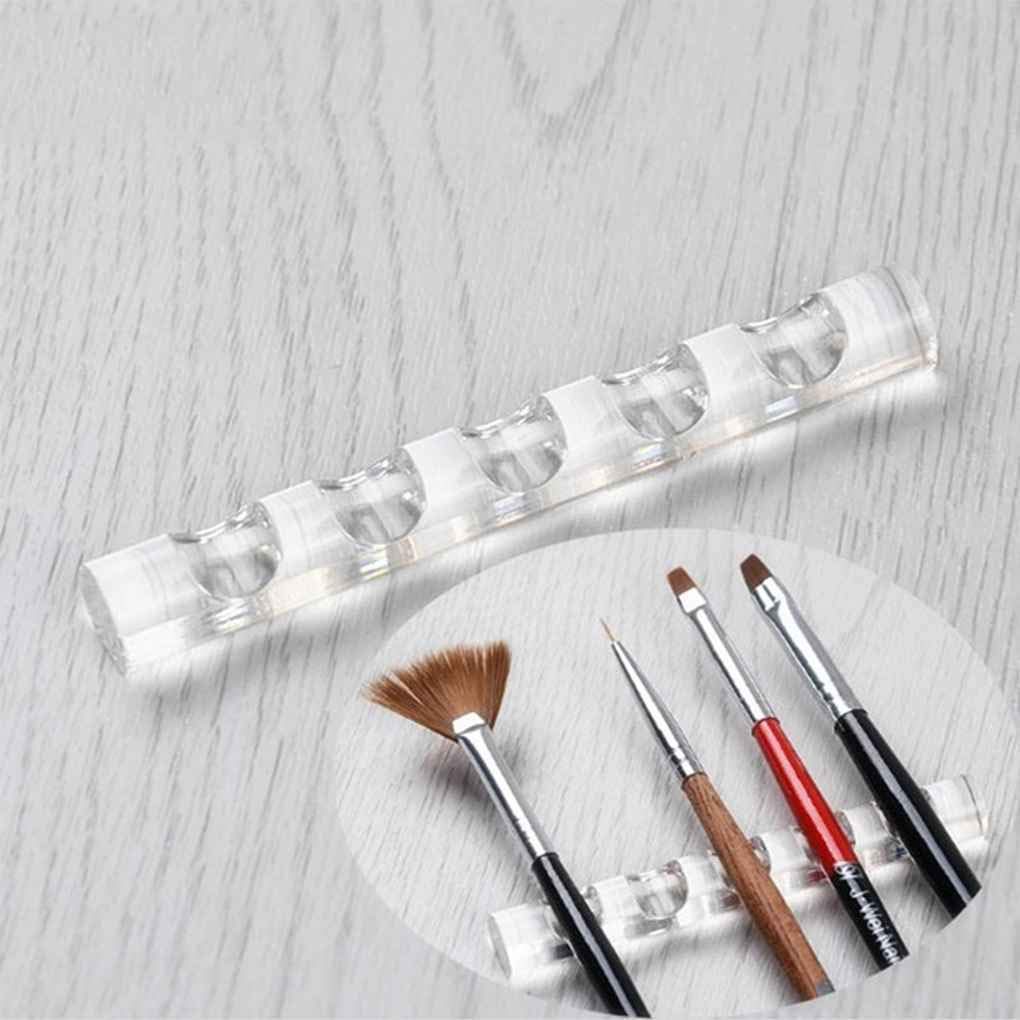 5-Tier Acrylic Brush Organizer - Transparent Makeup & Nail Brush Display Stand for Paint Pens, Cosmetics & Art Supplies | Perfect for Salon, Vanity & Artist Workstation Organization