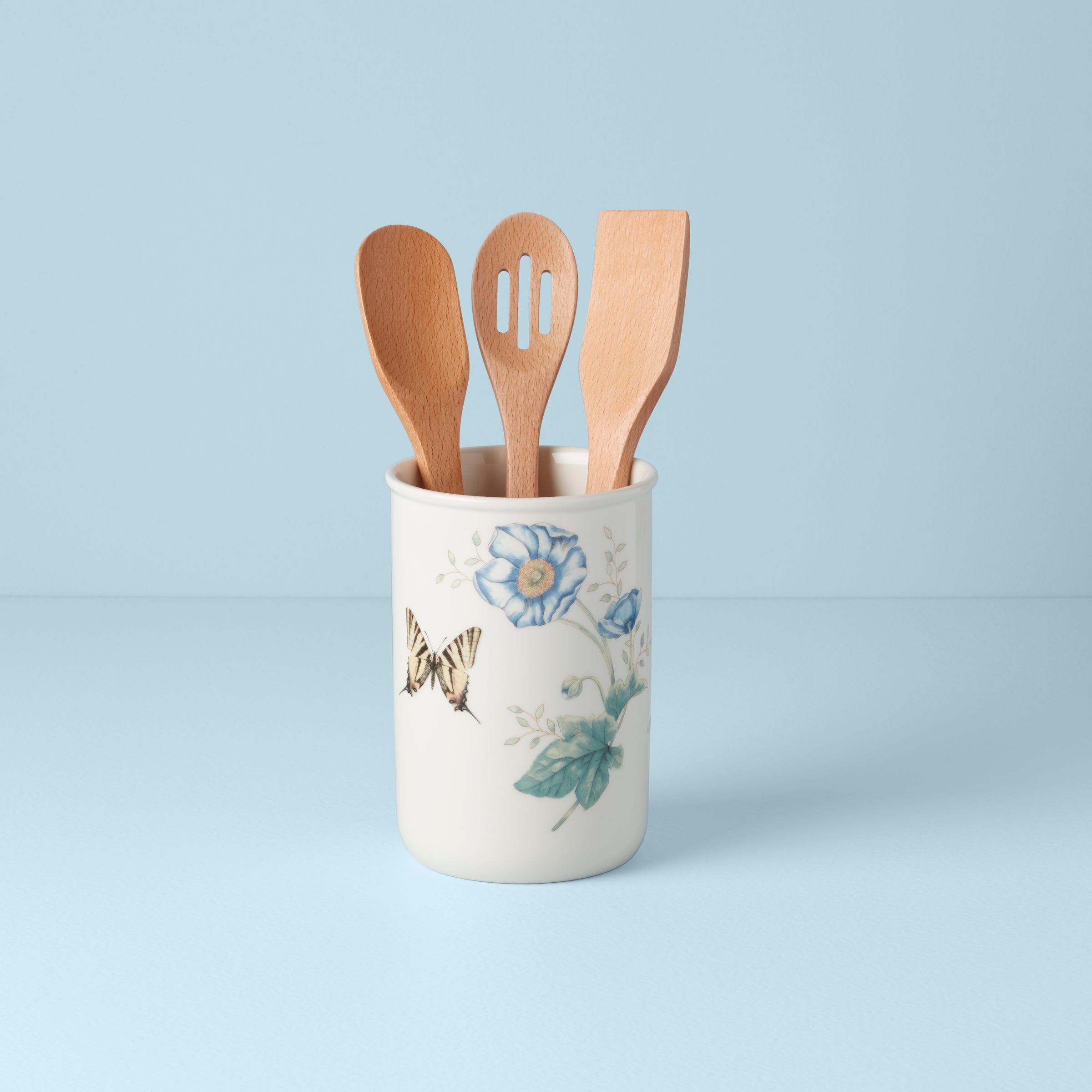 Butterfly Meadow 4-Piece Kitchen Utensil Holder Set - Stylish Countertop Organizer for Spoons, Forks & Cooking Tools - Perfect for Home, Restaurant & Office Use
