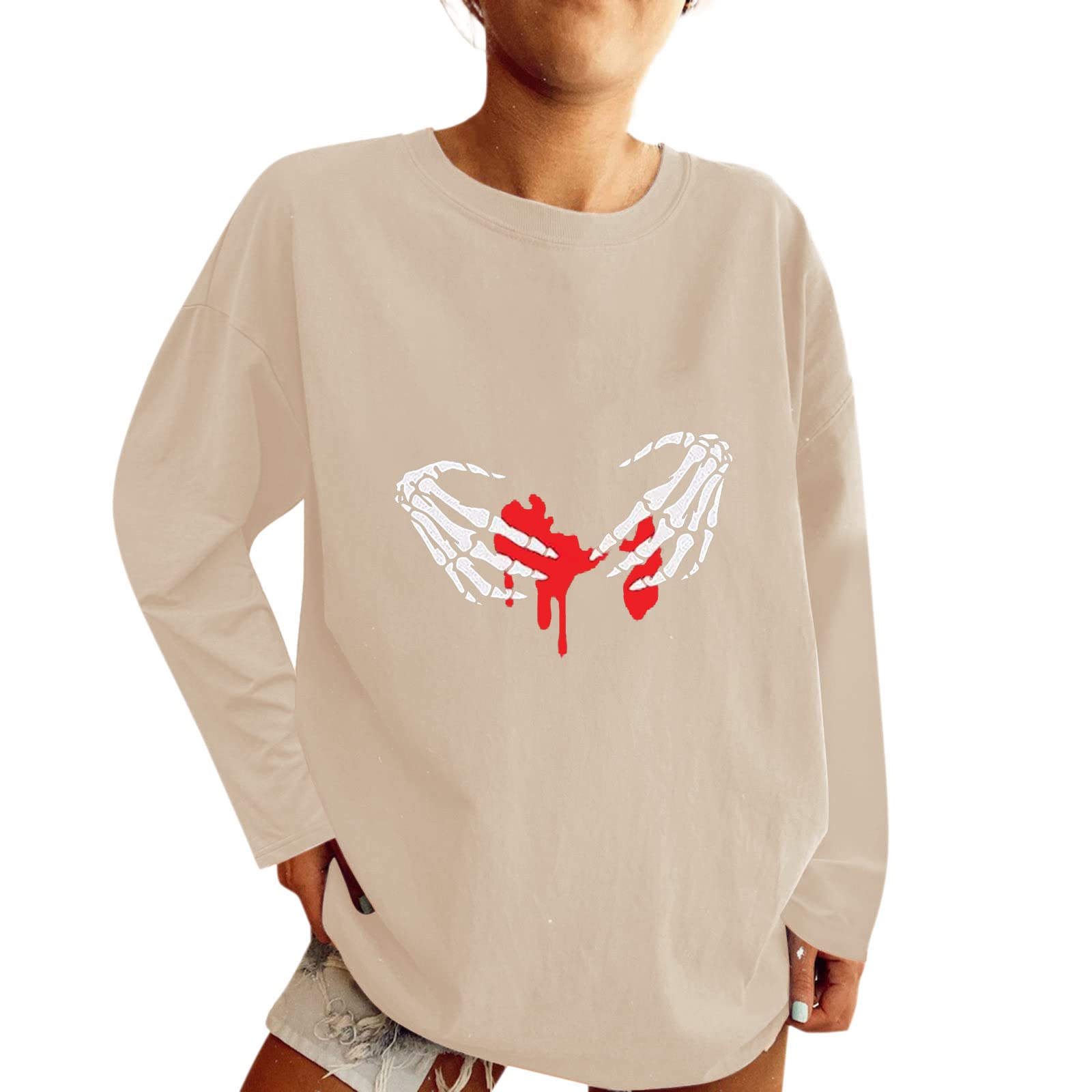 Women's Loose Fit Long Sleeve Hoodless Crewneck Sweatshirt - Casual Cute Pullover for Everyday Wear | Perfect for Lounge, Workout, and Street Style Outfits