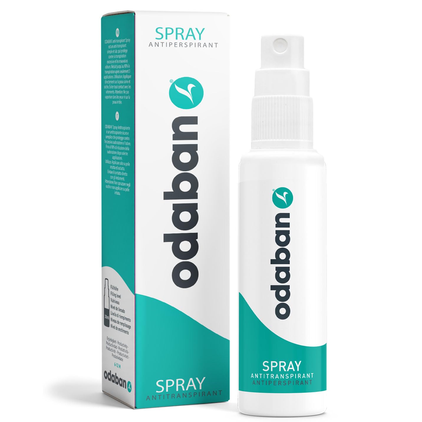 Odaban Antiperspirant Spray 30ml - Strong Sweat Control for Men & Women - Ideal for Gym, Work & Daily Use