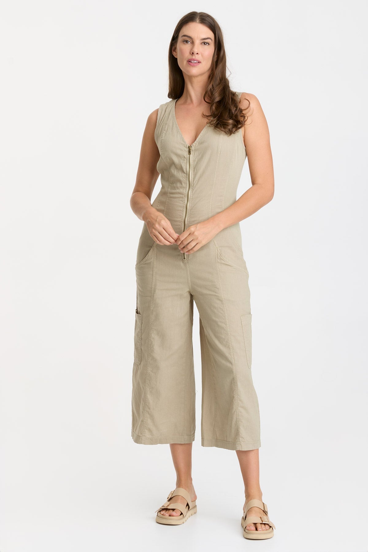 Linen Norris Jumpsuit for Women - Comfortable & Stylish Summer Romper with Pockets | Perfect for Beach, Vacation & Casual Outings