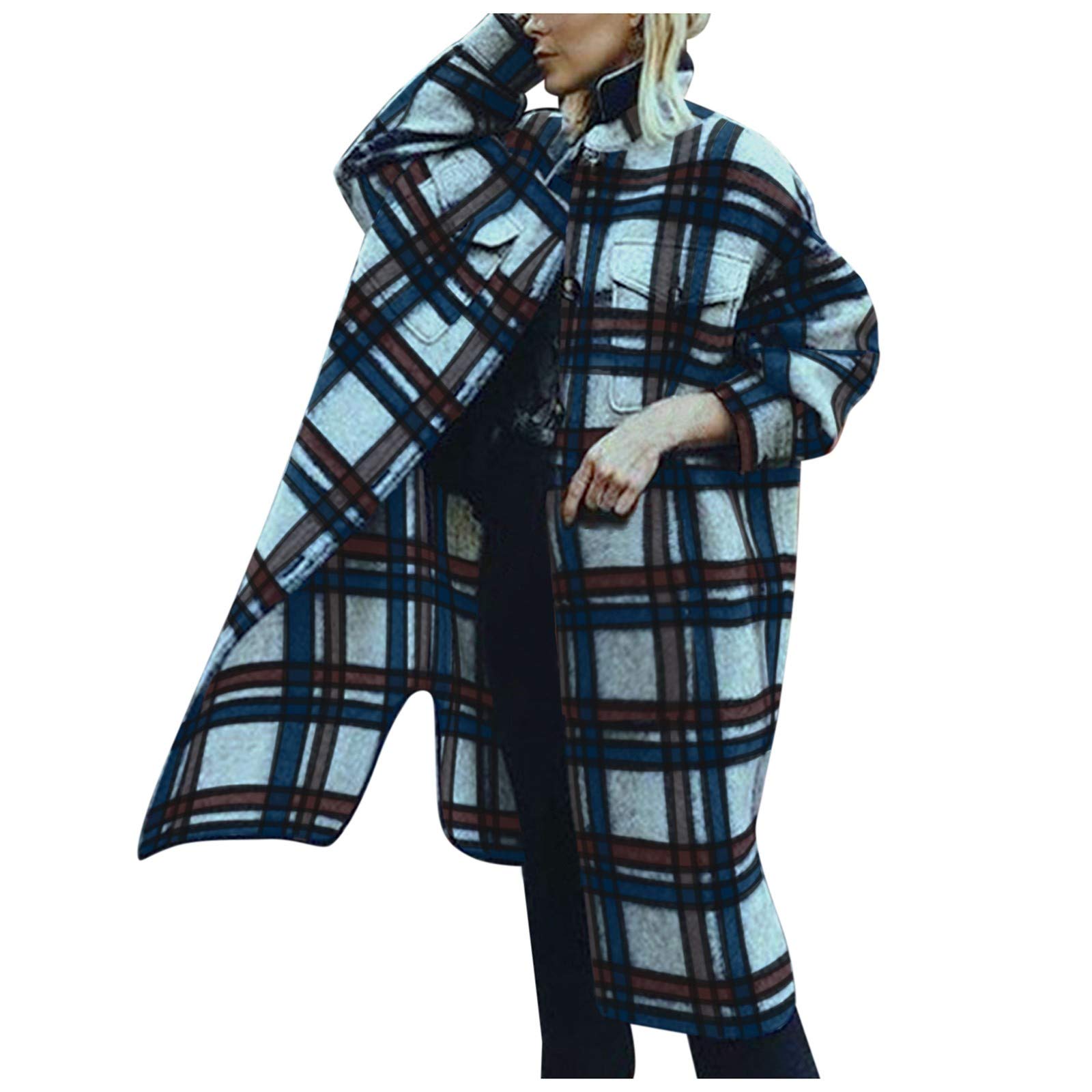Miximx Women's Fashion Tops & Jackets - Elegant Fall Coat with Long Sleeves, Butterfly Zip Collar Cardigan for Office, Date Night & Casual Outings