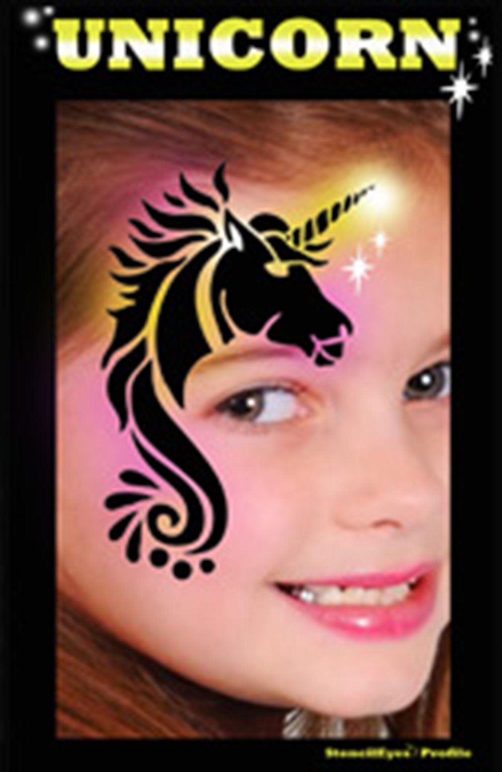 Face Painting Stencil Kit - Reusable Unicorn & Eye Profile Stencils for Kids - Perfect for Birthday Parties, Halloween Costumes & Festival Makeup