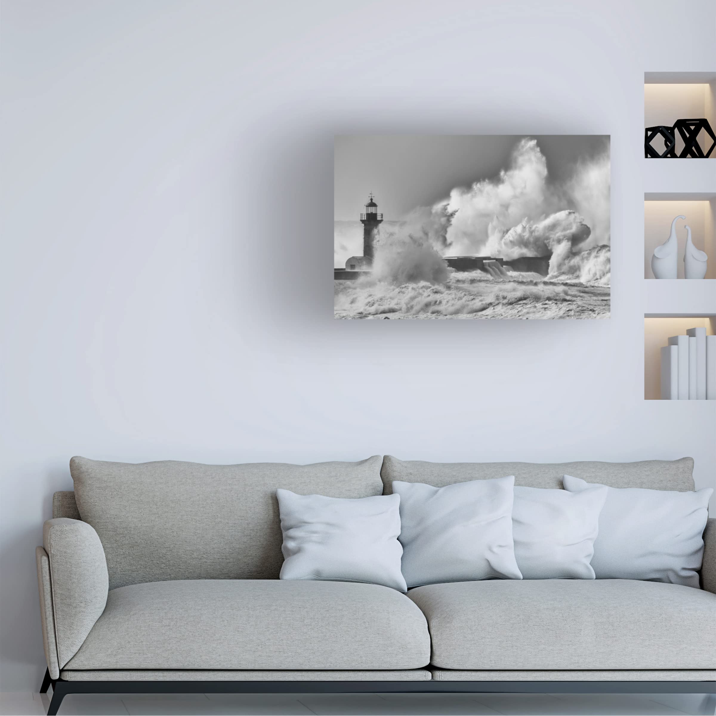 Trademark Fine Art 'Whirlwind' Canvas Wall Art by Ricardo Leal - Modern Abstract Painting for Living Room, Bedroom & Office Decor